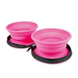 Kiwi Travel Double Bowl  Roze