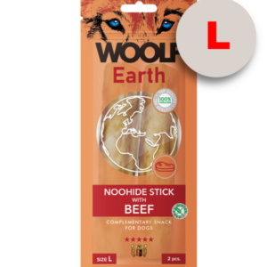 Woolf Earth Noohide L Stick With Beef 85G