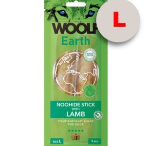 Woolf Earth Noohide L Stick With Lamb 85G