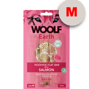 Woolf Earth Noohide M Flat Bar With Salmon 90G
