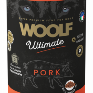 WOOLF ULTIMATE CANNED DOGFOOD - Pork with Linseed Oil 400 gr