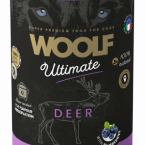 WOOLF ULTIMATE CANNED DOGFOOD - Deer with Blueberries 400 gr