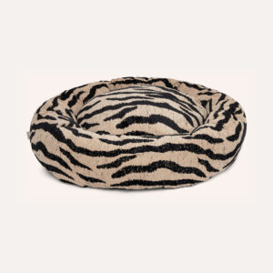 Zebra round dog bed