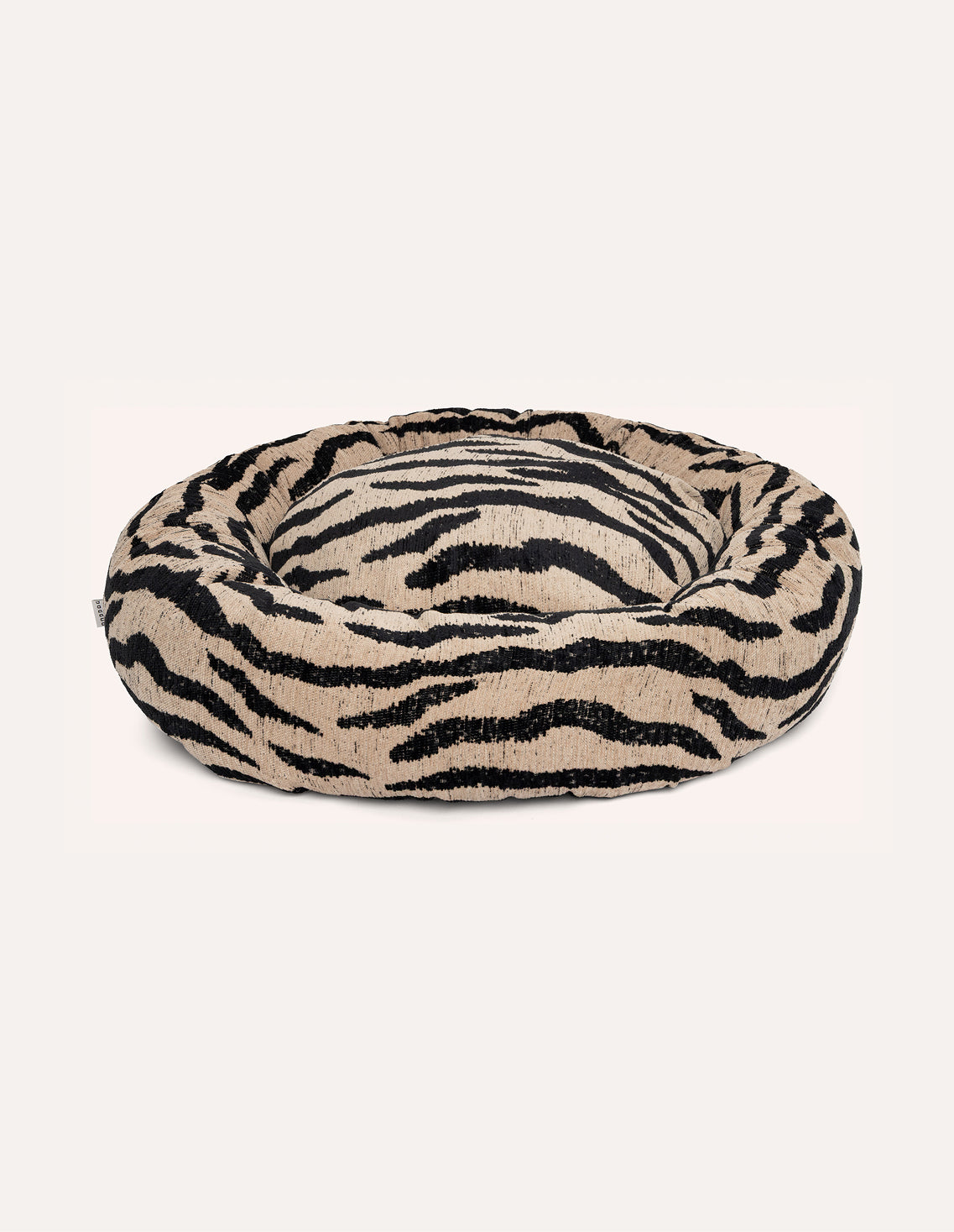Zebra round dog bed