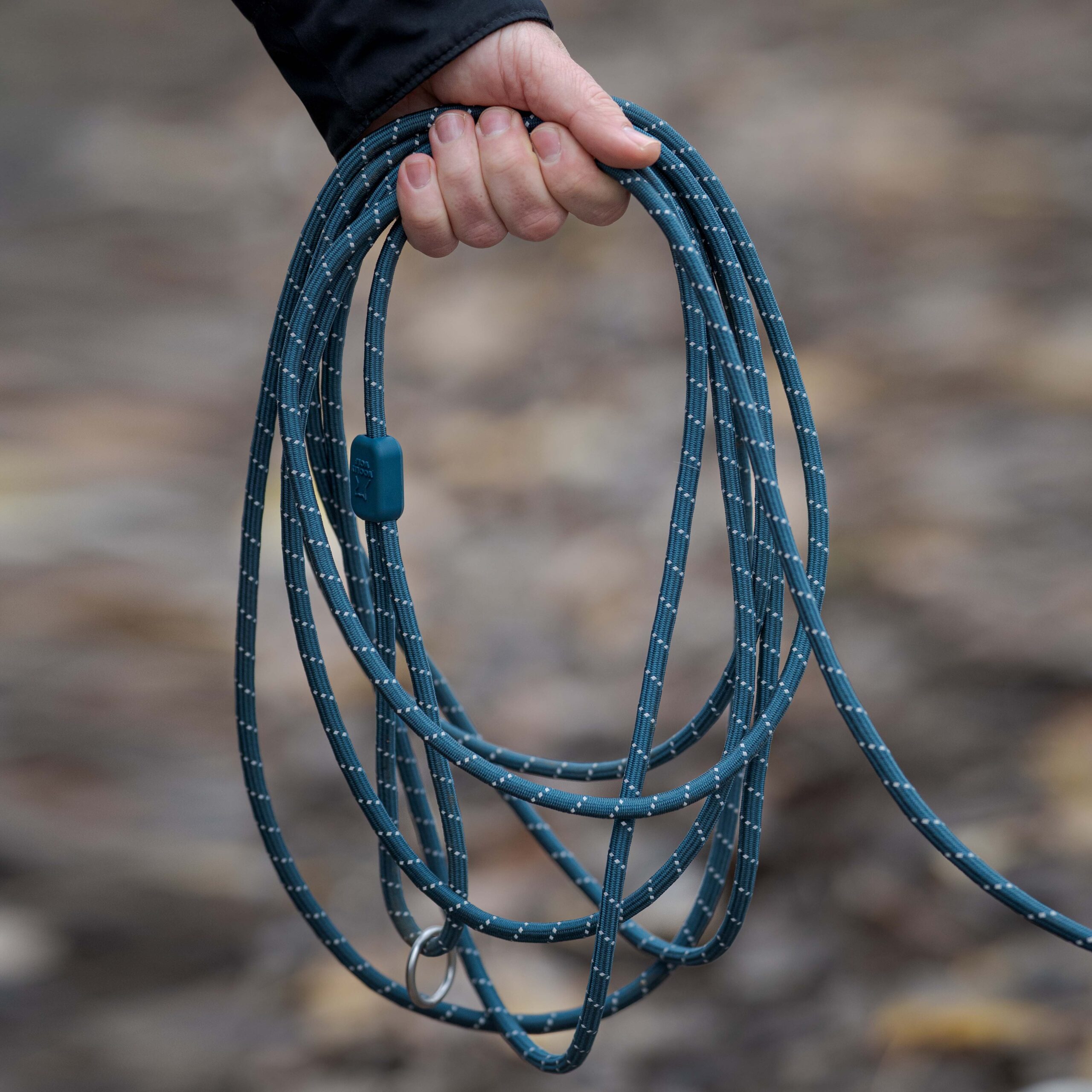 Long Rope Dog Leash Deep Teal - Afbeelding 3