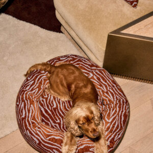 Ethnic round dog bed