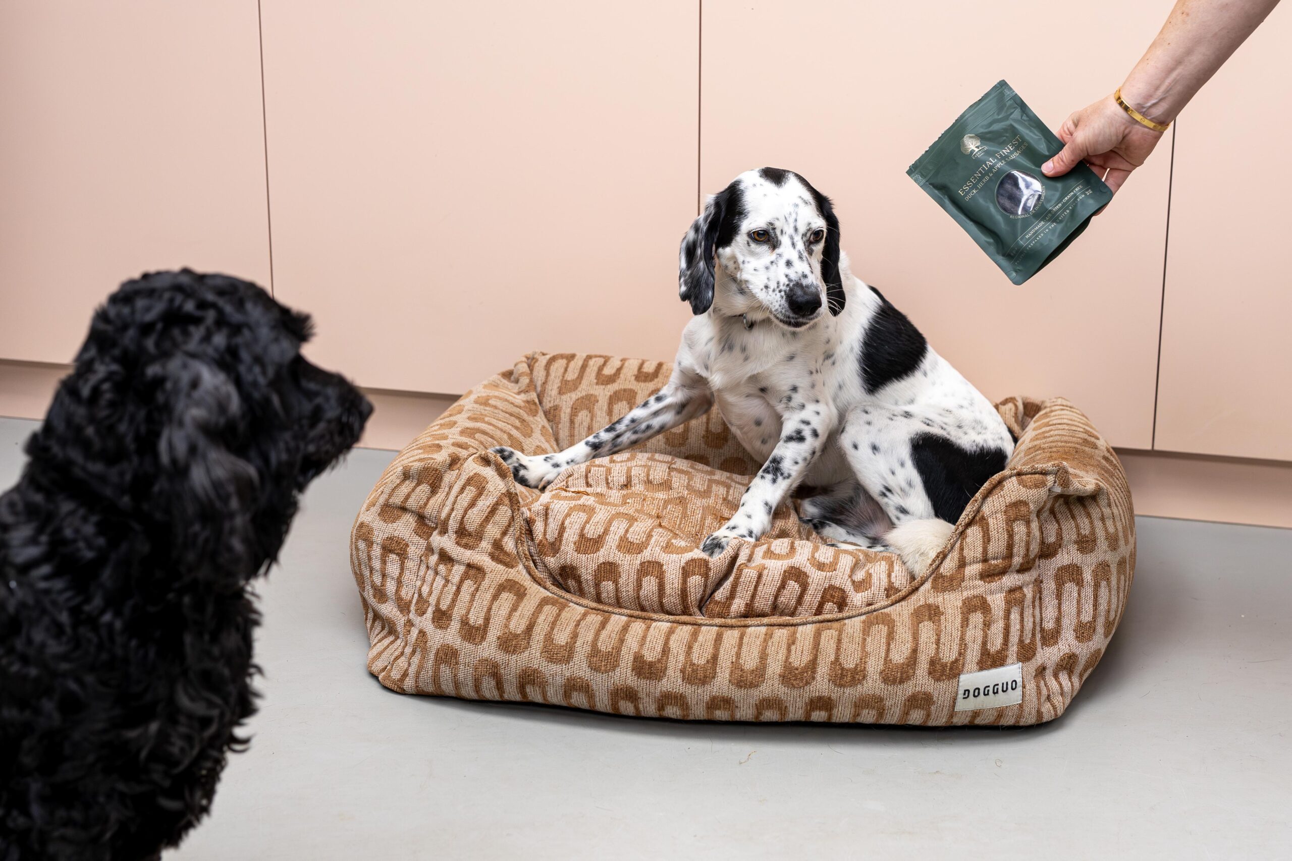 Retro wave sofa dog bed — Brown/Beige - Afbeelding 6